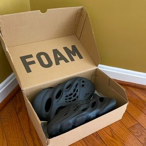 Brand new black foam runners size 7